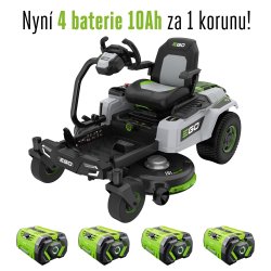 AKU zahradní rider s nulovým poloměrem zatáčení EGO Z6, ZT4201E-S, ovládaný volantem