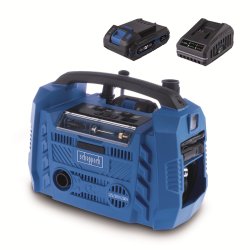 Air Force 6-SET S - hybridní kompresor (20 V IXES aku, 12 V, 230 V) + 2Ah baterie + nabíječka 2,4 A