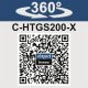 C-HTGS200-X-SET S - 20 V IXES aku nůžky na trávu a keře + 2Ah baterie + nabíječka 2,4 A