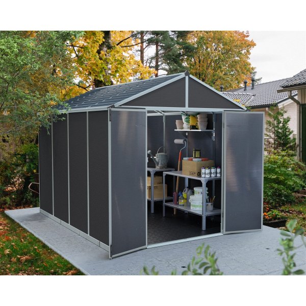 Rubicon 8' x 10' antracit - heavy duty prostorný zahradní domek - Kliknutím na obrázek zavřete