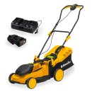 akumulátorová sekačka 2 x 20 V + 2x 4 Ah baterie + duální rychlonabíječka 4,5 A Riwall PRO RALM 4020i SET