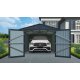 Riwall PRO RMCG 20x10 Anthracite - kovová garáž 3 x 6 m se sedlovou střechou