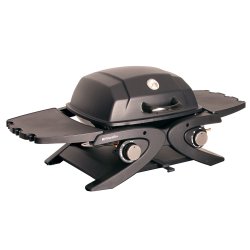 Riwall PRO RGG 20 Compact SET - přenosný plynový gril 4,2 kW se dvěma hořáky a pojízdným skládacím stolkem