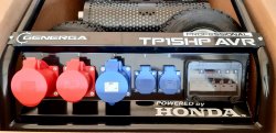 Rámová profesionální elektrocentrála TP 15 HP AVR s podvozkem