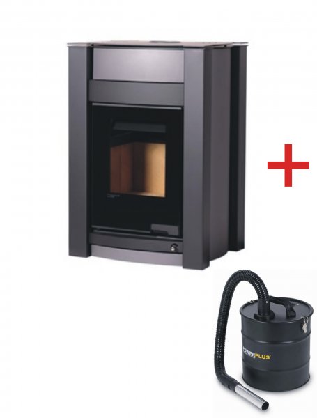 KALMAR 11/5 šedá - teplovodní krbová kamna + vysavač popela ZDARMA - Kliknutím na obrázek zavřete