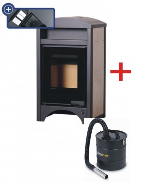 BARMA 11/7 Bělený Dub ER - teplovodní krbová kamna + vysavač popela ZDARMA - Kliknutím na obrázek zavřete