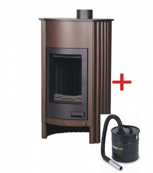 GRANDE I hnědá - samet - krbová kamna + vysavač popela ZDARMA - Kliknutím na obrázek zavřete