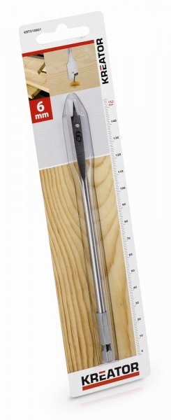 KRT010801 - Plochý vrták do dřeva 6 x 152 mm - Kliknutím na obrázek zavřete