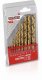 KRT012102 - 10 ks HSS Vrtáků do kovu TIN SET 1-10 mm