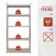 KRT674001 - Kovový regál 180 x 90 x 40cm, 5 polic, 875kg