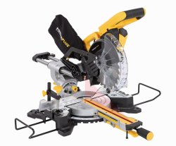 POWX075720DB - Pokosová pila s potahem a oboustranným náklonem 1 600W / 210mm