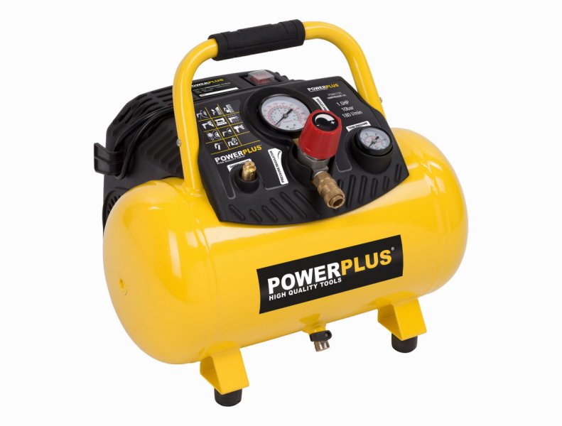 POWX1723 - Kompresor 1100W 12L 10bar bezolejový - Kliknutím na obrázek zavřete
