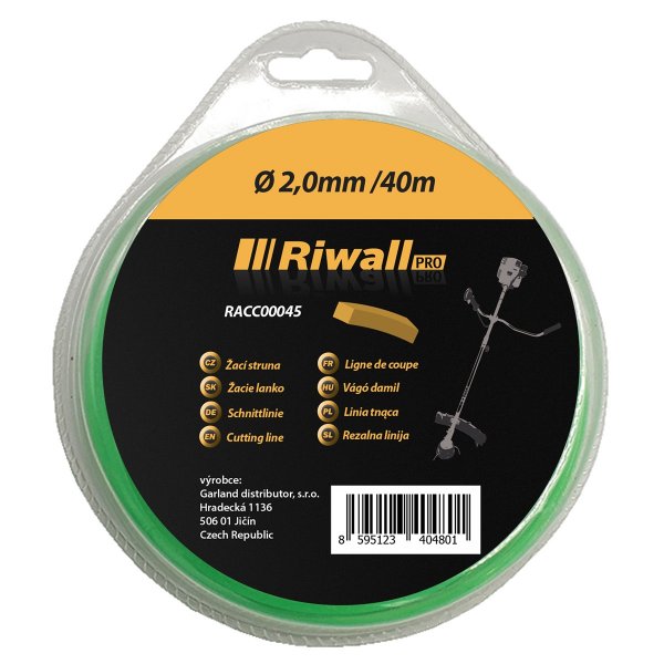 Riwall PRO Žací struna pr. 2mm, délka 40m, čtvercový průřez - Kliknutím na obrázek zavřete