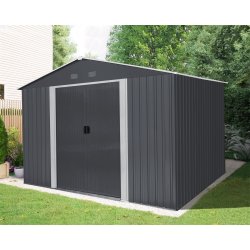 RMSA 8x10 Anthracite - zahradní domek kovový 3 x 2,4 m se sedlovou střechou