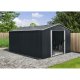 Riwall PRO RMSA 12x10 Anthracite - zahradní domek kovový 3 x 3,7 m se sedlovou střechou