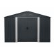 Riwall PRO RMSA 12x10 Anthracite - zahradní domek kovový 3 x 3,7 m se sedlovou střechou
