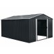 Riwall PRO RMSA 12x10 Anthracite - zahradní domek kovový 3 x 3,7 m se sedlovou střechou