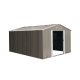 Riwall PRO RMSA 12x10 Brown - zahradní domek kovový 3 x 3,7 m se sedlovou střechou hnědý