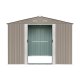 Riwall PRO RMSA 12x10 Brown - zahradní domek kovový 3 x 3,7 m se sedlovou střechou hnědý