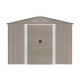 Riwall PRO RMSA 12x10 Brown - zahradní domek kovový 3 x 3,7 m se sedlovou střechou hnědý