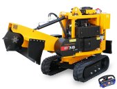 Fréza na pařezy na pásovém podvozku s dálkovým ovládáním a motorem se vstřikováním paliva P 38 R - EFI