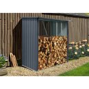 Riwall PRO RMWS 3x7 Anthracite - přístřešek na dřevo 2 x 1,5 m s pultovou střechou