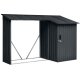 Riwall PRO RMWS 3x9 Anthracite - přístřešek na dřevo s kůlnou 2,7 x 1,6 m s pultovou střechou